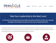 Tablet Screenshot of pinnaclecoachinggroup.com